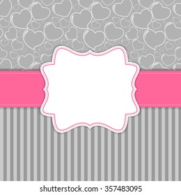 Vintage Card with  Frame Vector Illustration EPS10