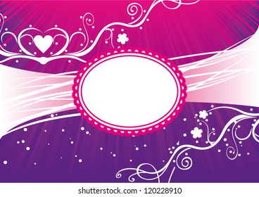 Vintage card with heart