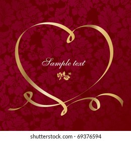 vintage card with heart
