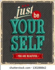 Vintage card - Just be your self.