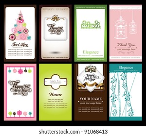 vintage card label