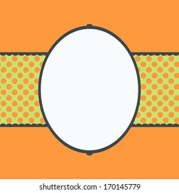 vintage card, label, vector illustration