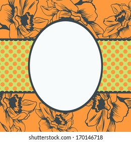 vintage card, label, vector illustration