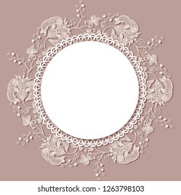 Vintage card with lace