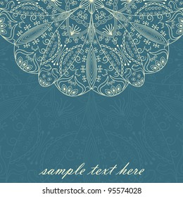 vintage card with lace pattern