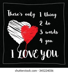 vintage card I love you