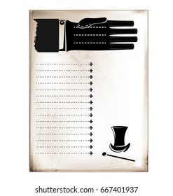 vintage card male hand