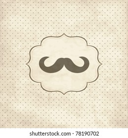 Vintage card with  mustache