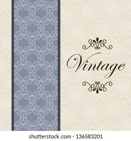 vintage card over beige background. vector illustration