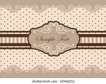 Vintage Card or package design