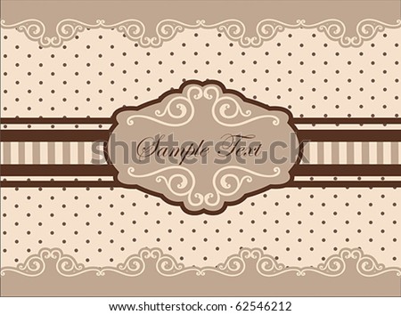 Vintage Card or package design