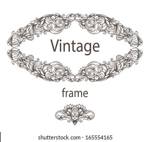 Vintage card with patterns
