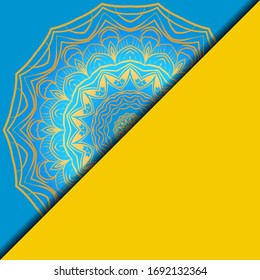 Vintage Card With Patterns of the Mandala. Floral Ornaments. Invitation Card Design. Vector Illustration.