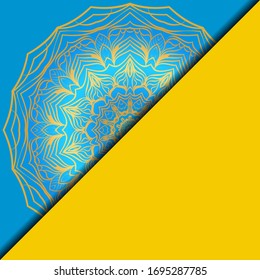 Vintage Card With Patterns of the Mandala. Floral Ornaments. Invitation Card Design. Vector Illustration.