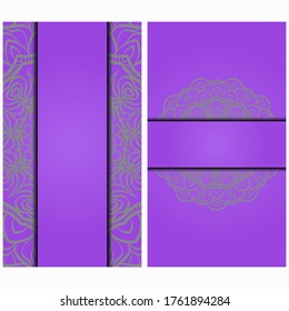 Vintage Card With Patterns of the Mandala. Floral Ornaments. Islam, Arabic, Indian, Ottoman motifs. Template for Flyer or Invitation Card Design. Vector Illustration.