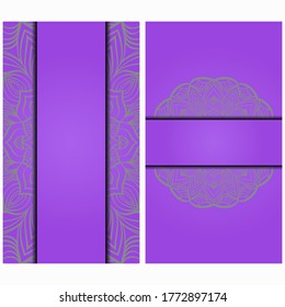 Vintage Card With Patterns of the Mandala. Floral Ornaments. Islam, Arabic, Indian, Ottoman motifs. Template for Flyer or Invitation Card Design. Vector Illustration.