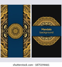 Vintage Card With Patterns Of The Mandala. Floral Ornaments. Islam, Arabic, Indian, Ottoman Motifs. Template For Flyer Or Invitation Card Design. Vector Illustration.