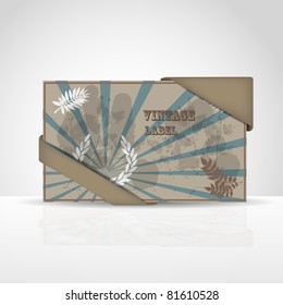 Vintage card, realistic vector