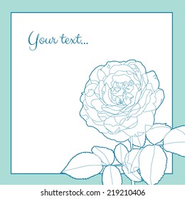 Vintage card with rose