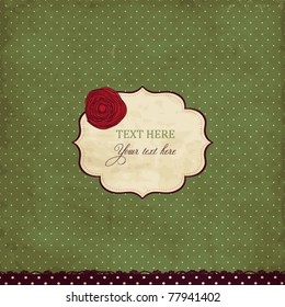 Vintage card with rose