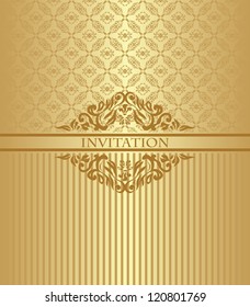 Vintage card with a seamless pattern in pastel colors. Can be used as an invitation