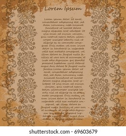 Vintage card with space for text