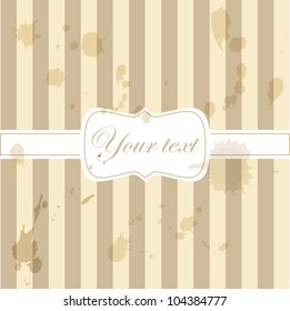 Vintage card with spots and blots