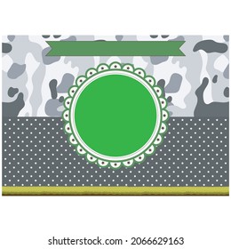 Vintage card Tartan frame. A raster version, a vector file with a rounded center for inserting your text or photos.