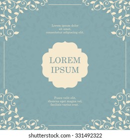 Vintage card template.