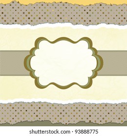 Vintage card template with copy space. EPS 8 vector file included