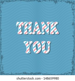 Vintage card - Thank You.