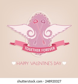 Vintage card for Valentine's Day.