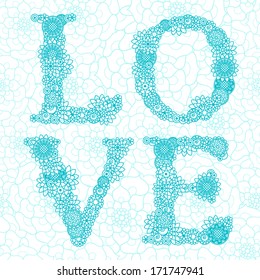 Vintage card for Valentine's Day, Wedding. Vector illustration.