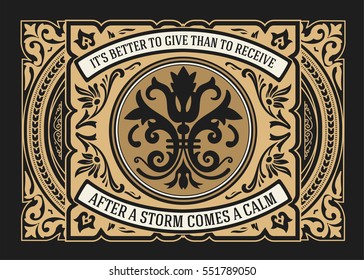 Vintage card. Vector