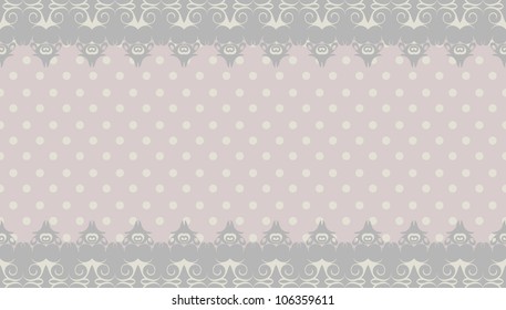 Vintage card. Vector seamless background.