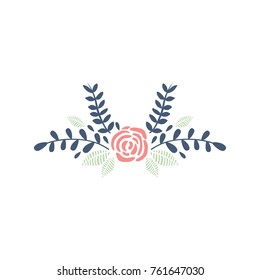 Vintage Card, Watercolor wedding invitation with floral elements for text, watercolor illustration. Vintage Template. wreath, round frame