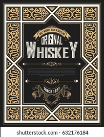 Vintage card for whiskey