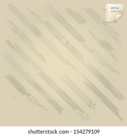 Vintage cardboard paper texture background with stripe pattern - Vector illustration