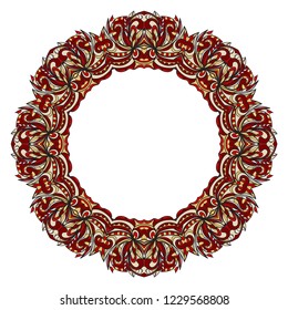 Vintage cards with Floral frame pattern. Vector template. The front and rear side.