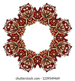 Vintage cards with Floral frame pattern. Vector template. The front and rear side.