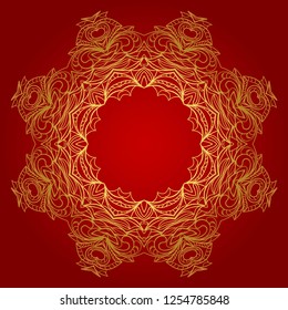 Vintage cards with Floral frame pattern. Vector template. The front and rear side.