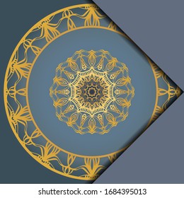 Vintage cards with Floral mandala pattern and ornaments. template. Islam, Arabic, Indian, Mexican ottoman motifs. Vector