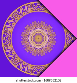 Vintage cards with Floral mandala pattern. Vector template. 