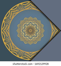Vintage cards with Floral mandala pattern and ornaments. template. Islam, Arabic, Indian, Mexican ottoman motifs. Vector