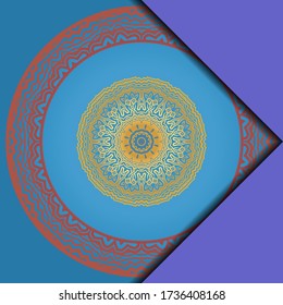 Vintage cards with Floral mandala pattern. Vector template. 
