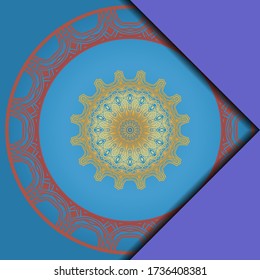 Vintage cards with Floral mandala pattern. Vector template. 