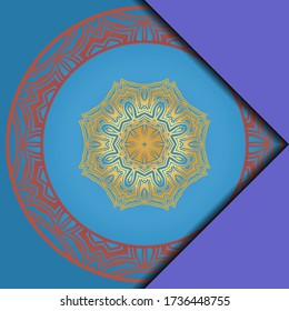 Vintage cards with Floral mandala pattern. Vector template. 