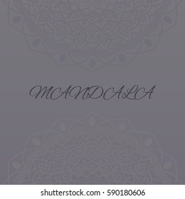 Vintage cards with Floral mandala pattern and ornaments. Vector leaflet oriental design Layout template.Wedding invitation or greeting card with beautiful floral mandala, a place for your text.  