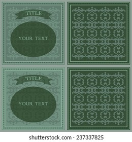 VINTAGE CARDS. VECTOR TEMPLATE.