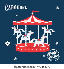 Vintage carnival / fun fair template vector for christmas or baby shower party / illustration